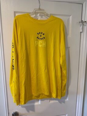 NWOT BORN X RAISED Yellow Long-Sleeve PCH Graphic Tee